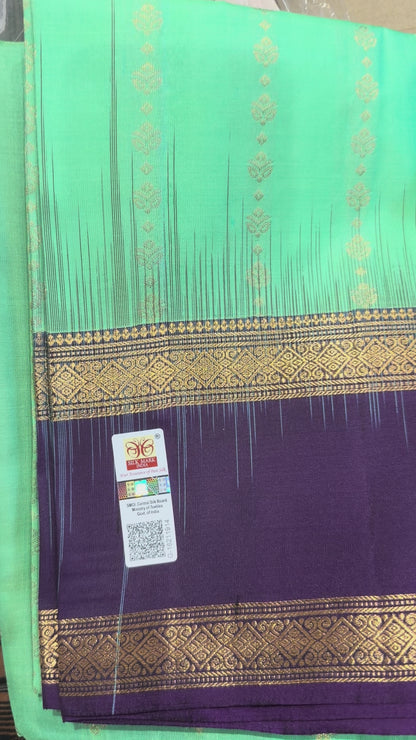 Vintage Retta Petta Pattu Soft Silk Saree Pure Silk Bridal Sari Green | SS24