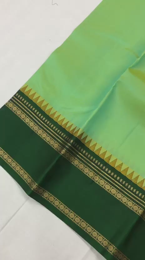 Vintage Kanchipuram Pure Silk Saree Bridal Indian Kanjivaram Sari SPK334