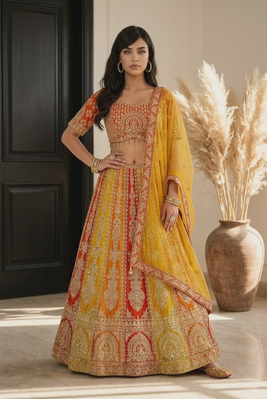 Indian Georgette Lehenga Lehnga Saree Sydney Australia 38” Med L7