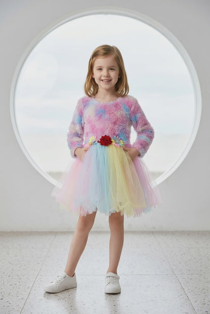 18” Size 1 Indian Party Dress Frock Tutus Rainbow Gown G90