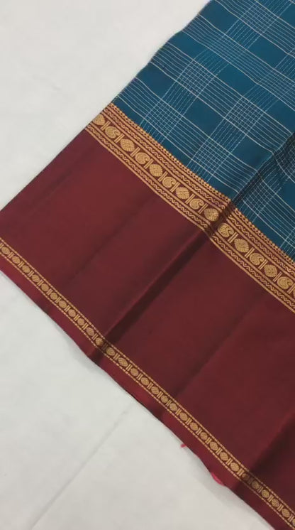Vintage Kanchipuram Pure Silk Saree Bridal Indian Kanjivaram Sari SPK348