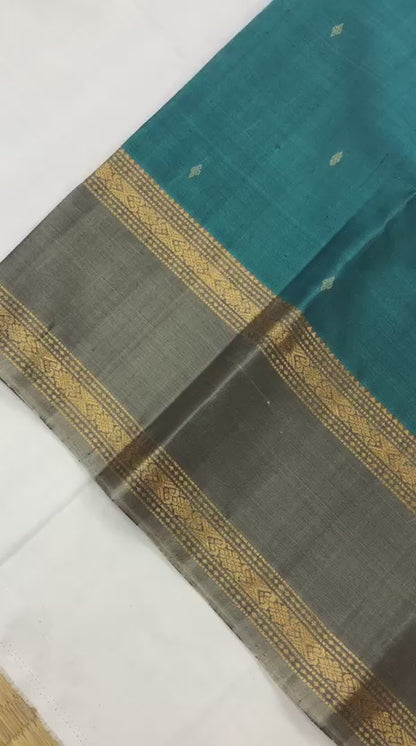 Vintage Kanchipuram Pure Silk Saree Bridal Indian Kanjivaram Sari SPK333