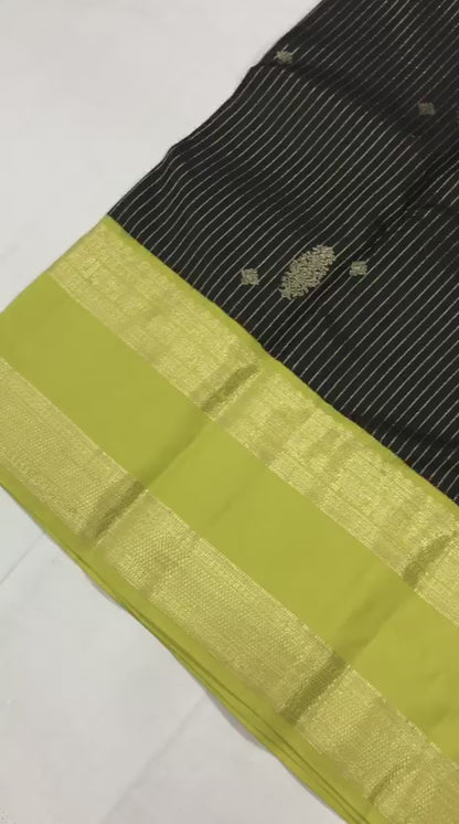 Vintage Kanchipuram Pure Silk Saree Bridal Kanjivaram Sari SPK305