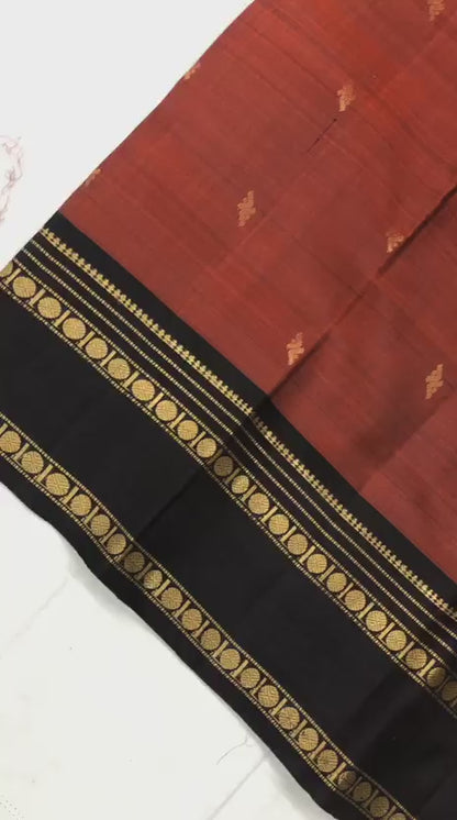 Vintage Kanchipuram Pure Silk Saree Bridal Indian Kanjivaram Sari SPK319