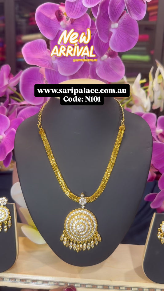 Premium Quality Indian Necklace & Earrings set Jewellery Set N101