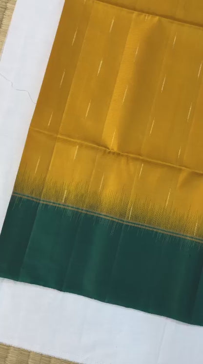 Kanchipuram Pattu Soft Silk Indian Saree Pure Silk Sari Yellow| SS28