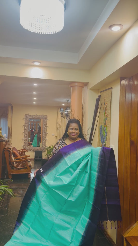 Kanchipuram Pattu Soft Silk Saree Pure Silk Bridal Sari Blue | SS7