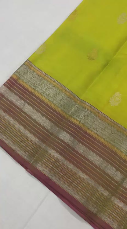 Kanchipuram Pure Silk Saree Bridal Indian Kanjivaram Sari SPK308