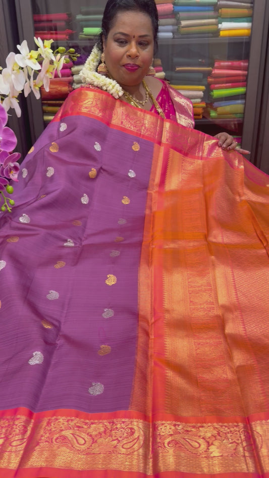 Bridal Kanchipuram Pure Silk Saree Kanjivaram handloom Sari SPK465