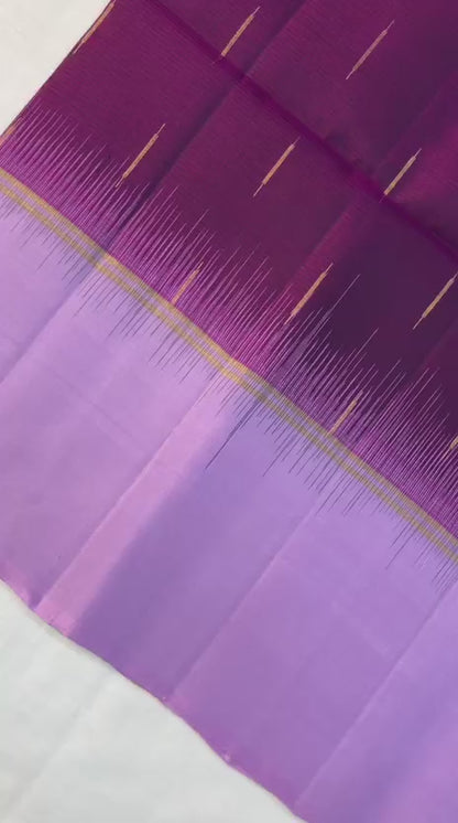 Kanchipuram Pattu Soft Silk Indian Saree Pure Silk Sari Magenta SS35