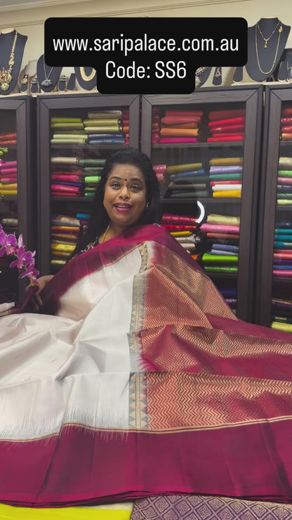 Kanchipuram Pattu Soft Silk Saree Pure Silk Bridal Sari | SS6