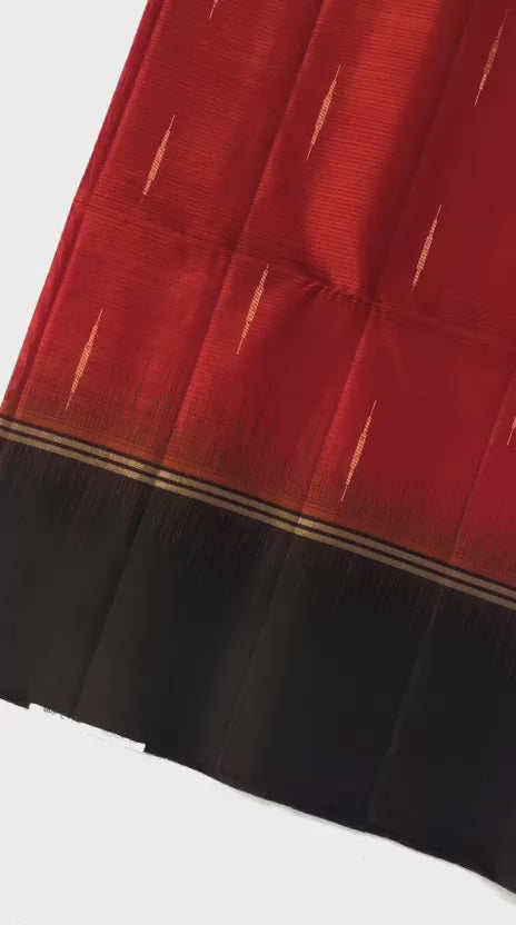 Pattu Soft Silk Indian Saree Pure Silk Sari Red Brown SS46