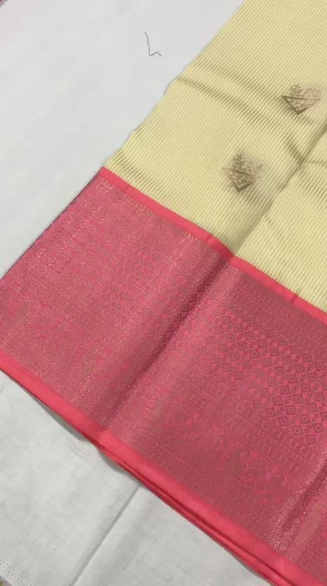 Kanchipuram Pure Silk Saree Bridal Indian Kanjivaram Sari SPK311