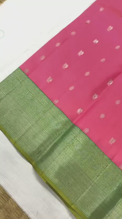 Kanchipuram Pure Silk Saree Bridal Indian Kanjivaram Sari SPK341