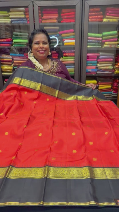 Vintage Kanchipuram Pure Silk Saree Bridal Kanjivaram Sari SPK299