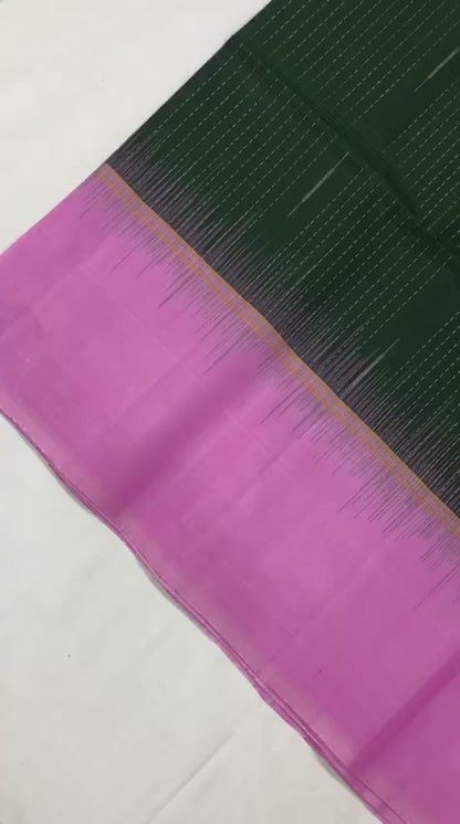 Kanchipuram Pattu Soft Silk Indian Saree Pure Silk Sari Green SS32