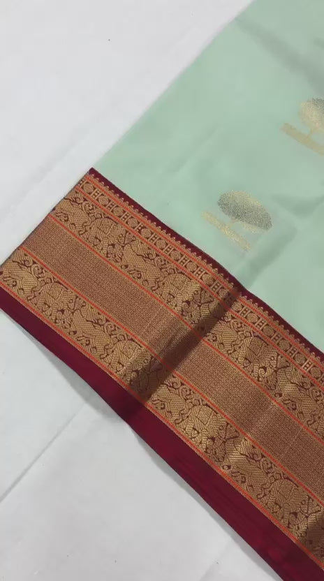 Kanchipuram Pure Silk Saree Bridal Indian Kanjivaram Sari SPK330