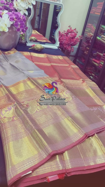 Kanchipuram Pure Silk Saree Kanjivaram Sari| SPK096