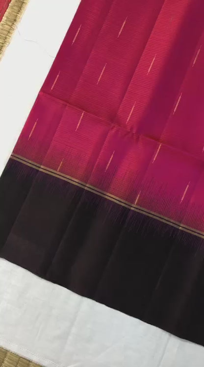 Pattu Soft Silk Indian Saree Pure Silk Sari Dark Pink SS38