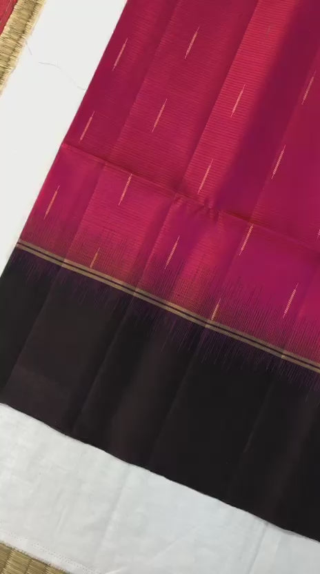 Pattu Soft Silk Indian Saree Pure Silk Sari Dark Pink SS38