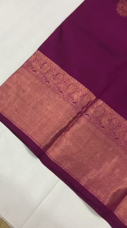 Kanchipuram Pure Silk Saree Bridal Indian Kanjivaram Sari SPK343