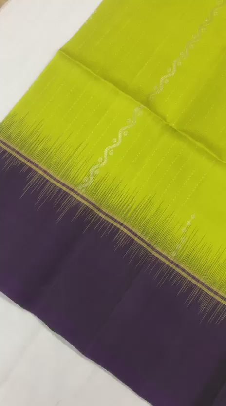 Kanchipuram Pattu Soft Silk Indian Saree Pure Silk Sari Green| SS27