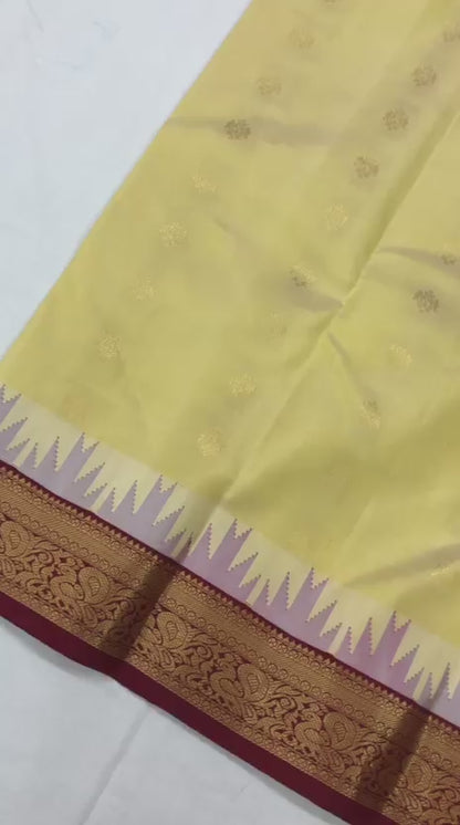Kanchipuram Pure Silk Saree Bridal Indian Kanjivaram Sari SPK338